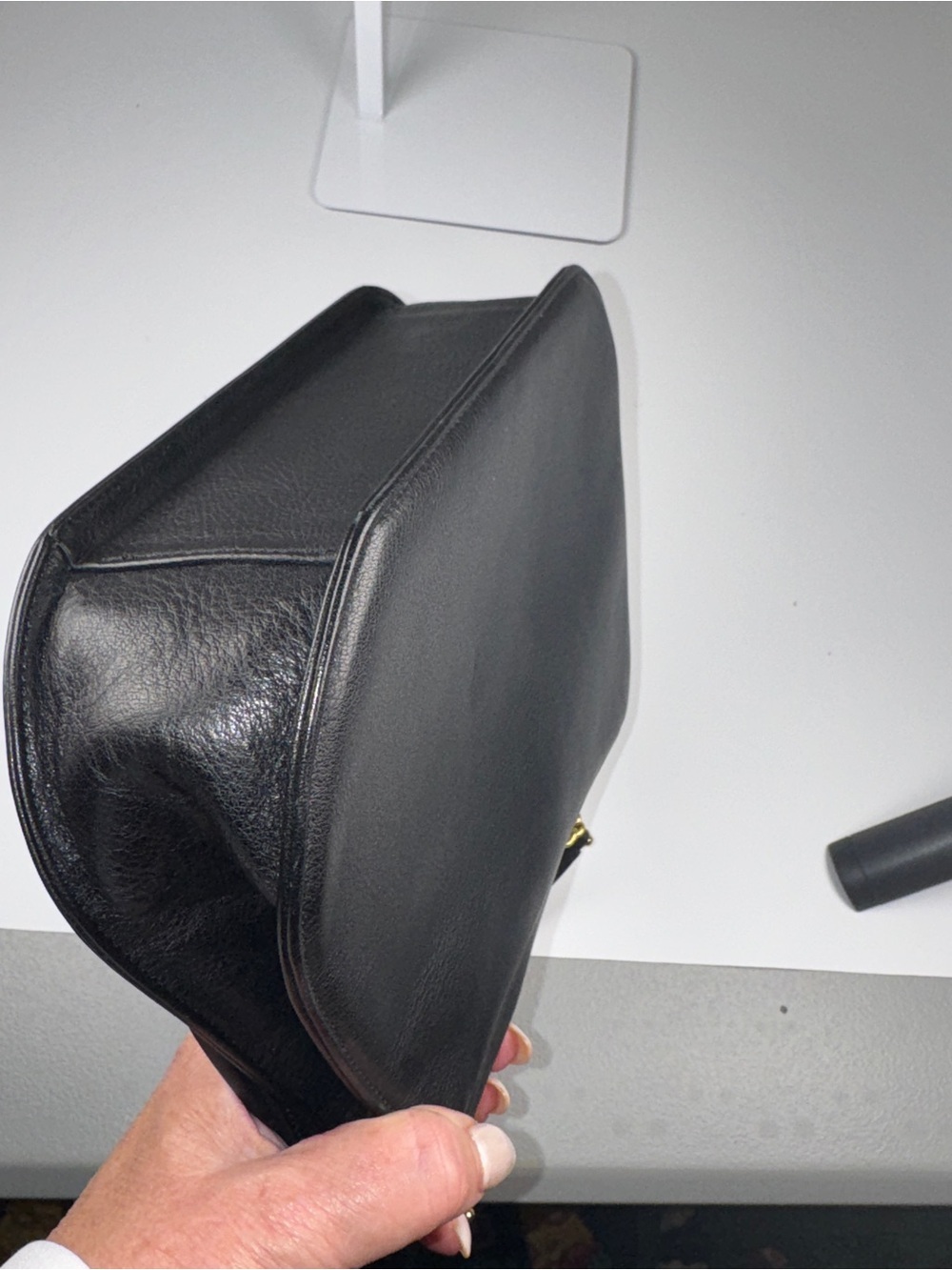 Mila Schon black top handle purse with dust bag and box - Picture 11 of 14